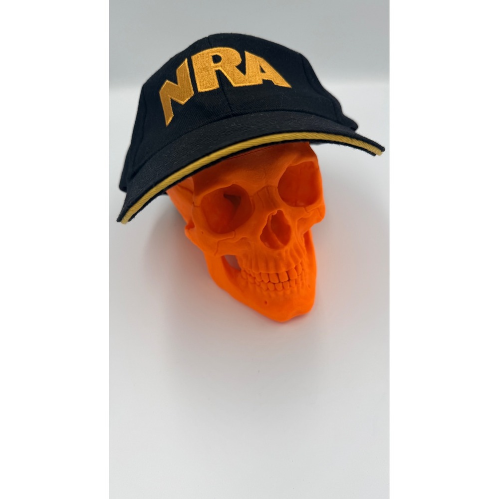 NRA Baseball Cap Black Gold Embroidered Hat American Flag Adjustable Strap Mens